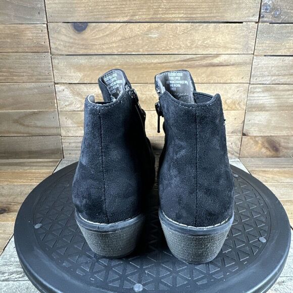 Eurosoft Womens Size 6 M Adeah Ruched Ankle Bootie Luggage Black - Picture 4 of 10